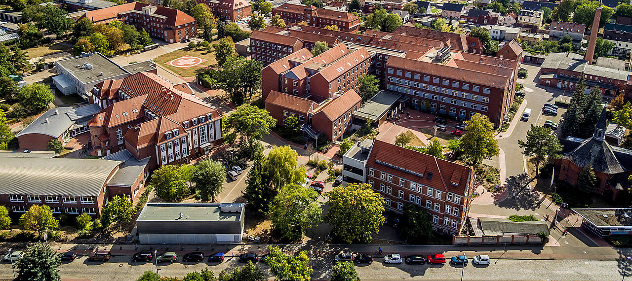 Klinikum Cracau lädt zum Tag der offenen Tür ein Luftbild Klinikum Pfeiffersche Stiftungen